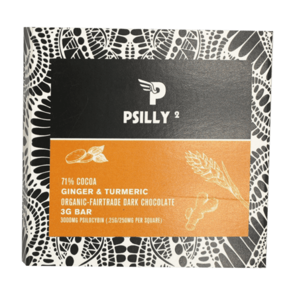 Psilly - Dark Chocolate Bar - Ginger & Turmeric | Mushrooms Online Canada