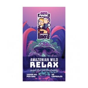 Super Magic Mushroom Bro’s - Amazonian Wild RELAX - 400MG Capsules | Mushrooms Online Canada
